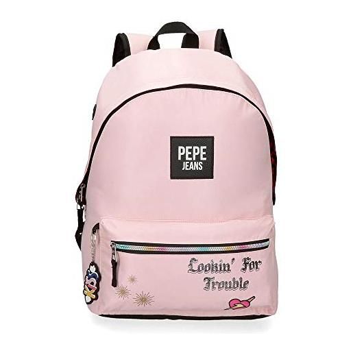Pepe Jeans forever pink, zaino, 31x42x15 cm, polyester, 19.53 l