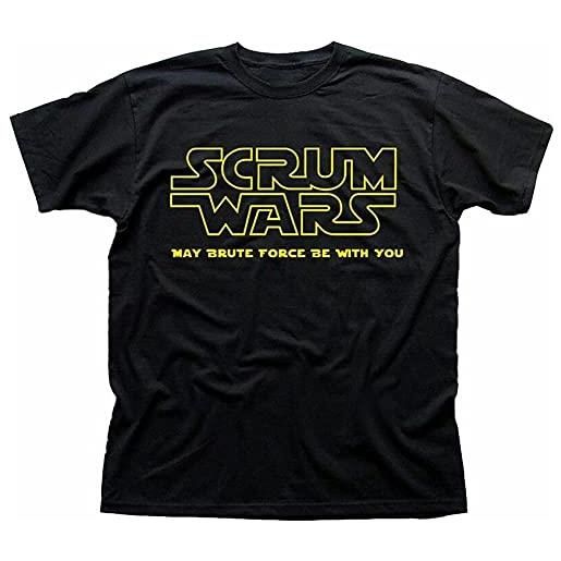CHUNRI fgdh rugby scrum wars funny jedi rebel black cotton t-shirt