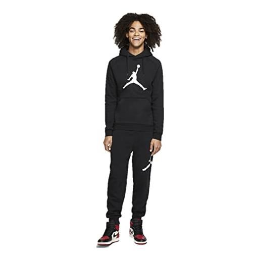 Nike 2 pezzi jordan air jumpman abbigliamento sportivo felpa con cappuccio felpa jogger top nero bianco cotone uomo taglia xl, nero , xl