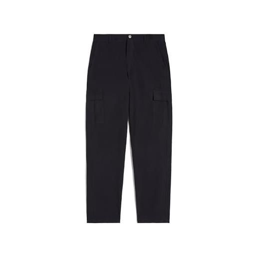FREDDY - pantaloni cargo da uomo in cotone 100% , uomo, nero, extra large