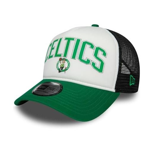 New Era boston celtics berretto da baseball cappellino da camionista cappello regolabile visiera curva maglia pallacanestro verde bianco nero