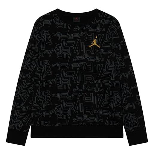 Nike jordan felpa da ragazzi girocollo take flight black and gold nera taglia xl (158-170 cm) codice 95c802-023