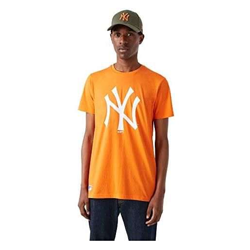 New Era mlb seasonal team logo tee neyyan sorwhi maglietta, arancione chiaro, l uomo