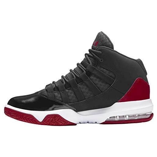 Nike jordan max aura, scarpe da fitness uomo, black black gym red white, 38.5 eu
