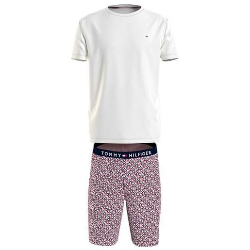 Tommy Hilfiger uomo set pigiama corto, multicolore (desert sky / eighty five geo), xl