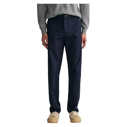 GANT regular tp chinos pantaloni eleganti, blu marino, 48 it (34w/36l) uomo