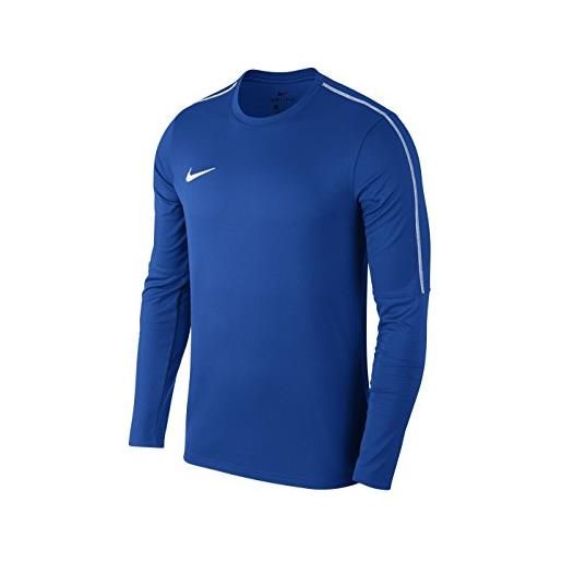 Nike m nk dry park18 crew top maglie a manica lunga, uomo, royal blu/bianco/bianco, xl