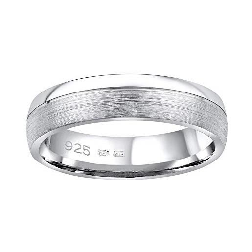 SILVEGO anello nuziale da donna o uomo in argento 925, qrgn23m