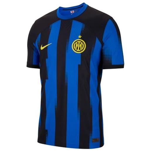 Nike inter fc dx2616-409 inter mnk dfadv match jsyss hm t-shirt uomo lyon blue/black/vibrant yellow l