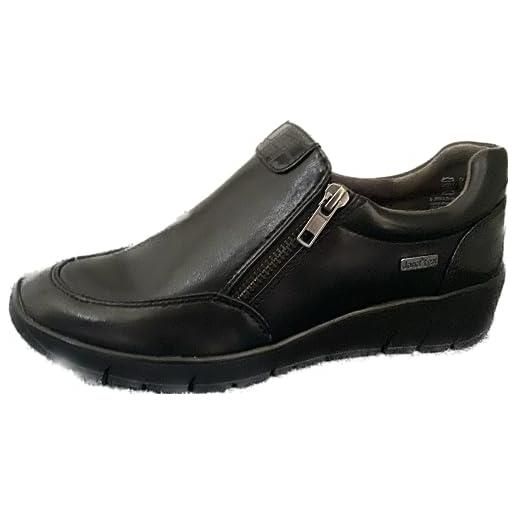 Jana softline 8-24663-41-scarpa multi-larghezza comoda sportiva per tutti i giorni per il tempo libero, mocassino donna, nero, 38 eu larga