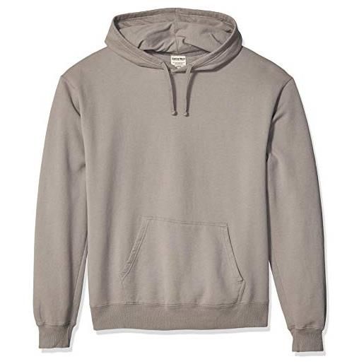 Hanes men's comfort. Wash garment dyed fleece hoodie sweatshirt felpa con cappuccio, grigio cemento, l uomo