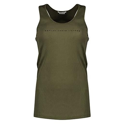REPLAY canotta donna lunga, verde (army green 238), m