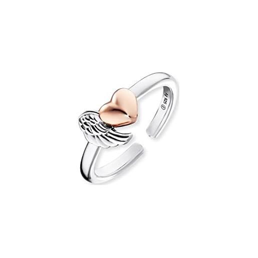 Engelsrufer - anello non è un tipo di metallo non è un gioiello donna, argento, durchmesser: 17,2 mm - err-wingheart-bicor