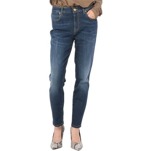 PINKO jeans skinny denim stretch con ricamo sul retro - 100169a147 - denim