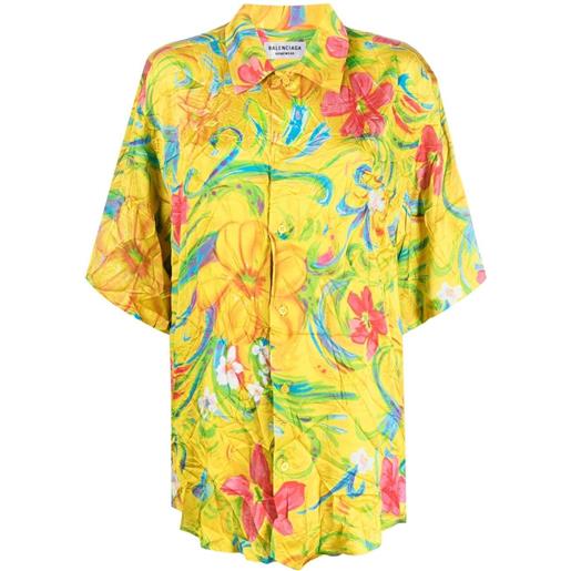Balenciaga camicia a fiori - giallo