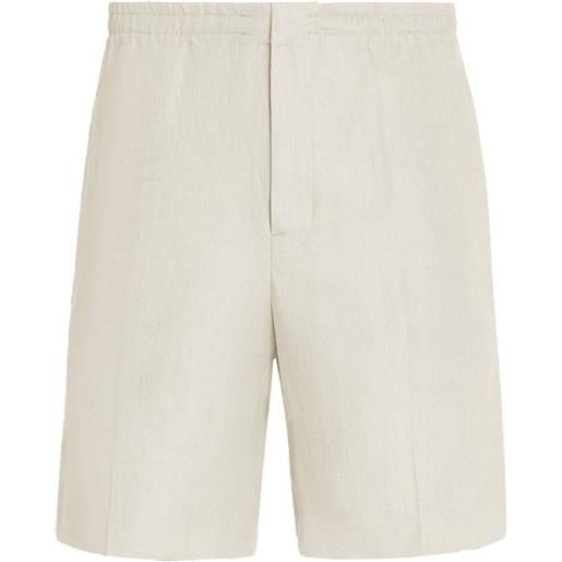 Zegna shorts oasi lino - bianco