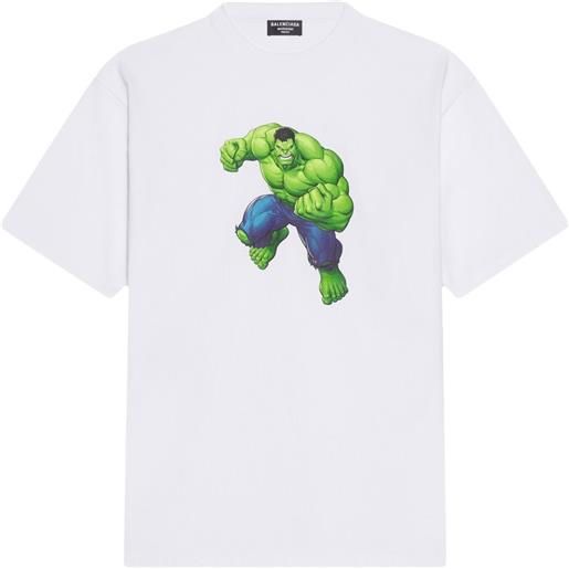 Balenciaga t-shirt hulk con stampa - bianco