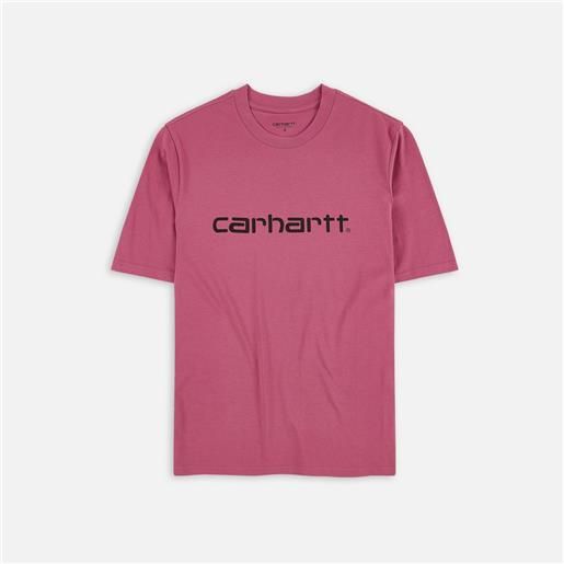 Carhartt WIP script t-shirt magenta/black unisex