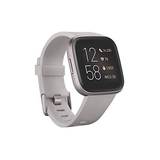 Fitbit versa 2 smartwatch per benessere e forma fisica con controllo vocale, punteggio del sonno e musica