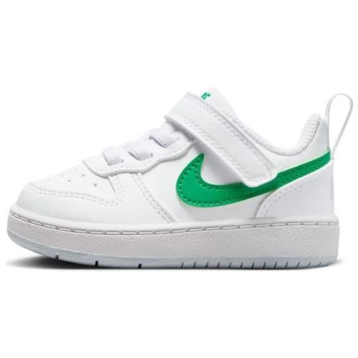 Nike court borough low recraft (td), sneaker primi passi unisex-bambini (white/stadium green, 26)