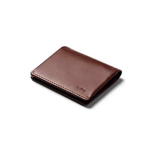Bellroy leather slim sleeve wallet, portafoglio minimalista con tasca anteriore - cocoa java