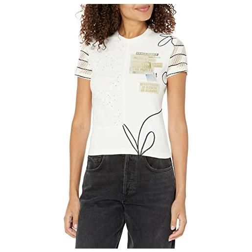 Desigual ts_roterdam 1001 t-shirt, bianco, l donna