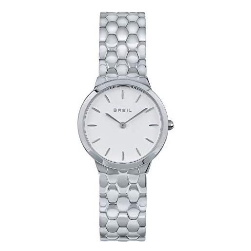 Breil orologio donna blunt quadrante mono-colore bianco movimento solo tempo - 2h quarzo e bracciale acciaio tw1900