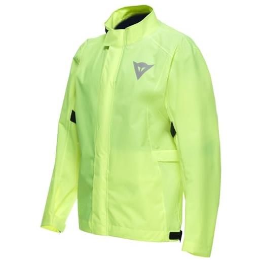 Dainese - ultralight rain jacket, giacca antipioggia impermeabile e antivento, ultra leggera, ripiegabile, giacca antipioggia per moto, unisex, giallo fluo, l