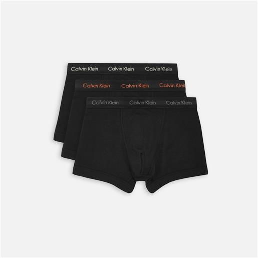 Calvin Klein Underwear cotton stretch 3 pack trunk b cher ks/eiffle twr/moss gr lgs uomo