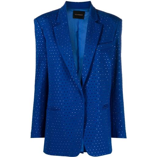 THE ANDAMANE blazer monopetto con strass - blu