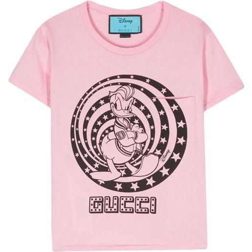 Gucci t-shirt donald duck a girocollo - rosa