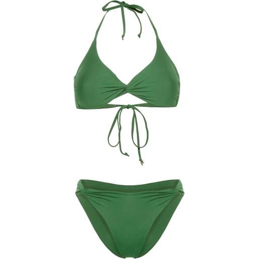 Fisico bikini con incrocio - verde