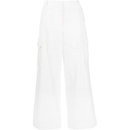 ZIMMERMANN pantaloni matchmaker anglaise - bianco