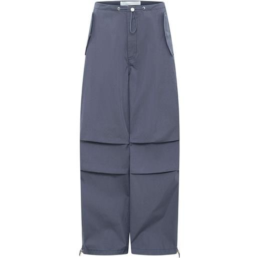 Dion Lee pantaloni ampi con alamaro - grigio
