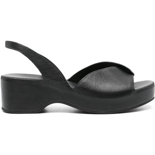 Del Carlo sandali con fasce incrociate 50mm - nero