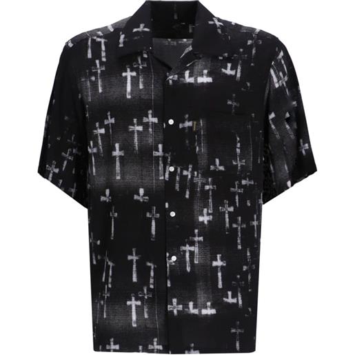 Aries camicia con stampa grafica - nero