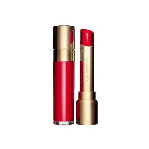 Clarins rossetto con gloss joli rouge lacquer (lip stick) 3 g 742l joli rouge