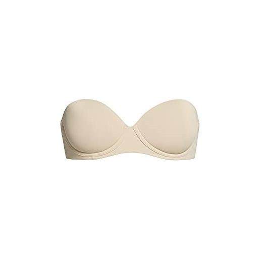Calvin Klein reggiseno senza spalline donna push-up, beige (bare), 75b (34b)