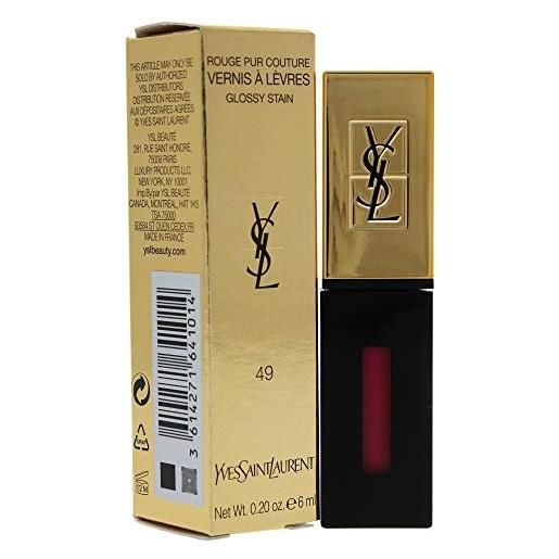 YVES SAINT LAURENT ysl rouge pur couture vernis à lèvres n°49 fuchsia filtre