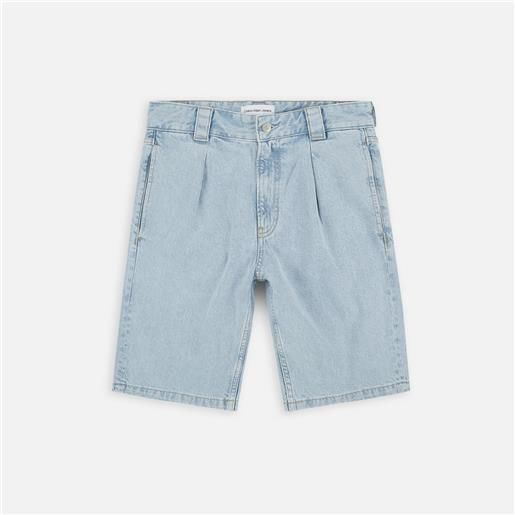 Calvin Klein Jeans 90s loose pleated shorts denim light uomo