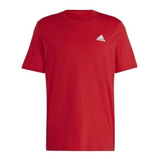 adidas essentials single jersey embroidered small logo short sleeve t-shirt, legend ink, l tall uomo