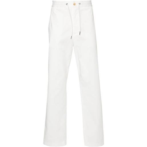Moncler pantaloni dritti con applicazione - bianco