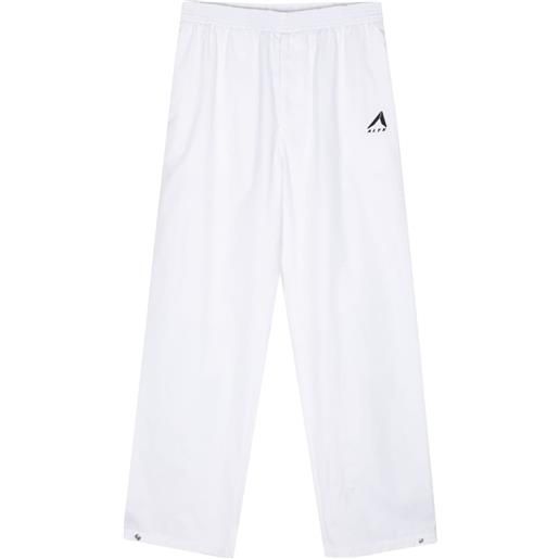 1017 ALYX 9SM pantaloni sportivi con ricamo - bianco