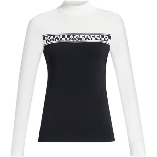 Karl Lagerfeld maglione con logo - nero