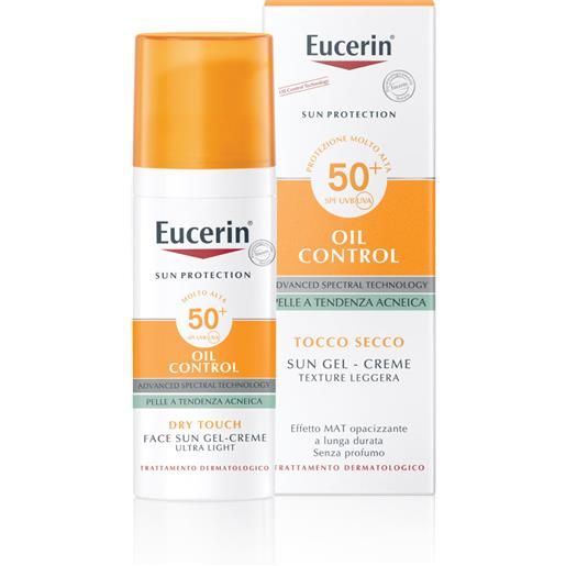 Eucerin oil control sun face gel-creme dry touch spf50+ 50ml solare viso alta prot. 
