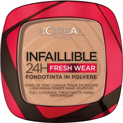 L'Oréal Paris fondotinta compatto infaillible 24h fresh wear fondotinta compatto, fondotinta in polvere 220 sable/sand