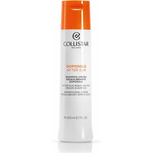 Collistar shampoo-crema doposole 200ml shampoo protezione solare, trattamento protezione solare capelli , shampoo delicato, shampoo anticloro