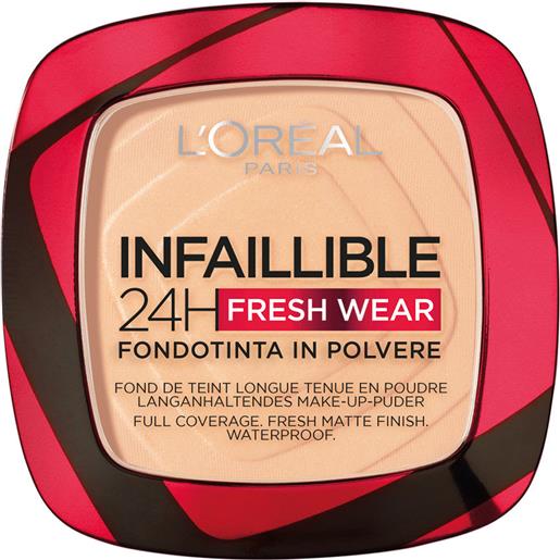 L'Oréal Paris fondotinta compatto infaillible 24h fresh wear fondotinta compatto, fondotinta in polvere 40 cachemire/cashmere