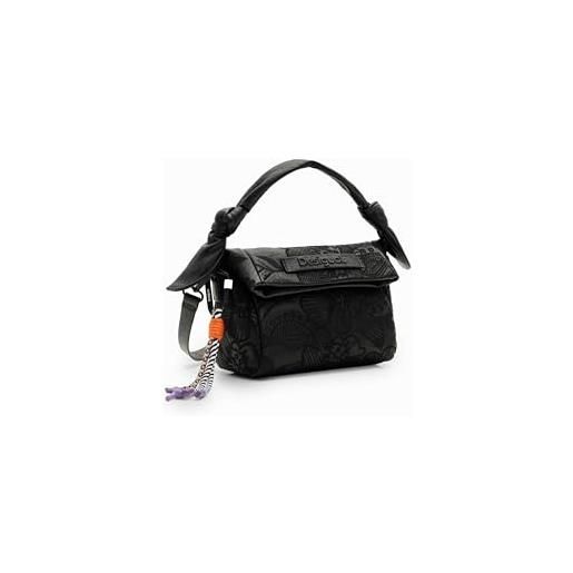 Desigual bag_alfa loverty 3.0 min, accessori in poliuretano donna, nero