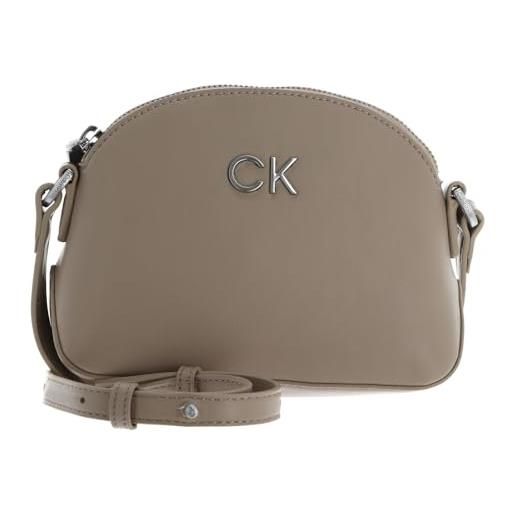 Calvin Klein re-lock seasonal crossbody sm k60k611445, borse a tracolla donna, grigio (silver mink), os